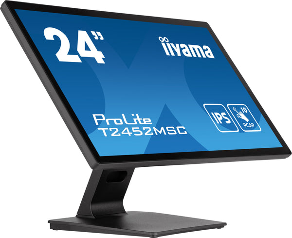 iiyama ProLite T2452MSC-B1 platte pc-monitor 60,5 cm (23.8") 1920 x 1080 Pixels Full HD LCD-touchscreen Multi-user Zwart