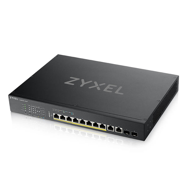 Zyxel XS1930-12HP-ZZ0101F commutateur réseau Géré L3 10G Ethernet (100/1000/10000) Connexion Ethernet, supportant l'alimentation via ce port (PoE) Noir