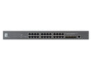 LevelOne GTP-2871 Gigabit Ethernet (10/100/1000) Managed L3 Network Switch, Ethernet Connection, Supports Power over Ethernet (PoE), Gray