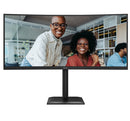 AOC E4 CU34E4CV écran plat de PC 86,4 cm (34") 3440 x 1440 pixels UltraWide Quad HD LCD Noir