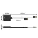 ACT AC7536 câble vidéo et adaptateur 0,24 m HDMI + USB DisplayPort Noir