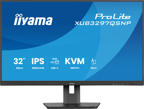 iiyama ProLite XUB3297QSNP-B1 écran plat de PC 81,3 cm (32") 2560 x 1440 pixels Quad HD LED Noir