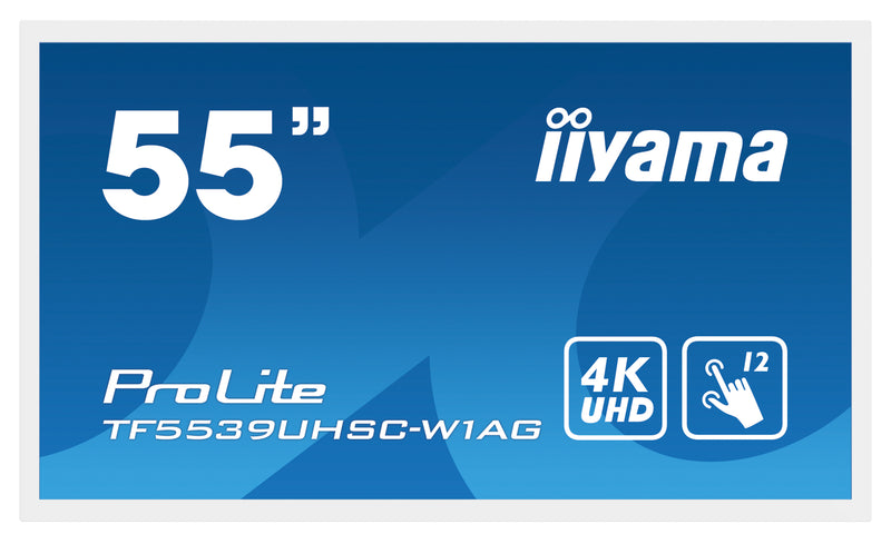 iiyama ProLite TF5539UHSC-W1AG 139,7 cm (55") 3840 x 2160 pixels 4K Ultra HD LED touchscreen pc-monitor, multi-user, wit