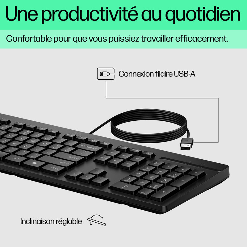HP Clavier filaire USB 125 G2