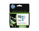 HP Pack de 3 cartouches d'encre DesignJet 712, cyan, 29 ml