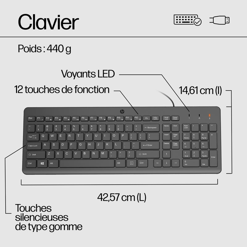 ACC: HP 150 Wired Mouse and Keyboard