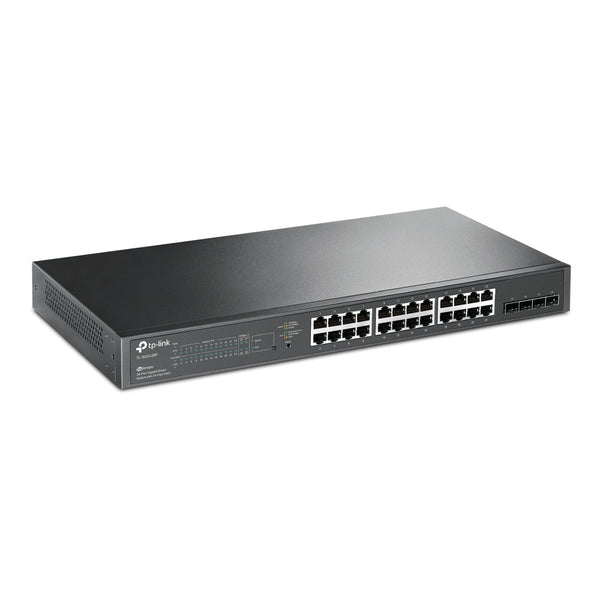 TP-Link JetStream TL-SG2428P Managed L2/L2+ Gigabit Ethernet (10/100/1000) Network Switch, Ethernet Connection, Supports Power over Ethernet (PoE), 1U, Black