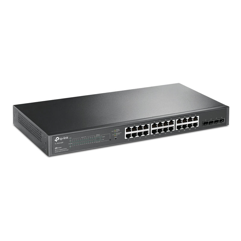 TP-Link JetStream TL-SG2428P Managed L2/L2+ Gigabit Ethernet (10/100/1000) Network Switch, Ethernet Connection, Supports Power over Ethernet (PoE), 1U, Black