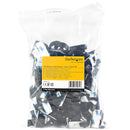 StarTech.com 100 zwarte zelfklevende kabelklemmen, netwerk-/ethernet-/bureau-/computerkabelorganizer, zelfklevende kabelorganizer voor op het bureau, UL/94V-2 brandvertragende zelfklevende nylonklemmen