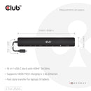 CLUB3D CSV-2550 station d'accueil Avec fil USB Type-C Noir