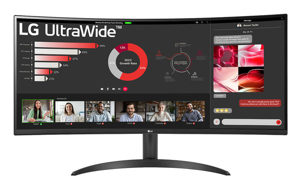 LG 34WR50QK-B écran plat de PC 86,4 cm (34") 3440 x 1440 pixels Wide Quad HD Noir