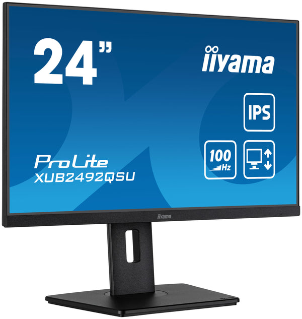 iiyama ProLite XUB2492QSU-B1 23,8" (60,5 cm) PC Flat Panel Monitor 2560 x 1440 Pixels Quad HD LED Zwart