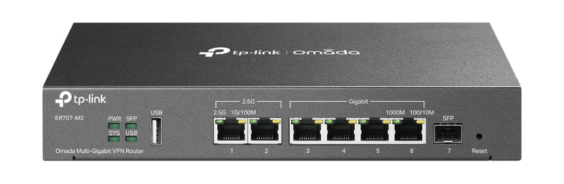 TP-Link Omada ER707-M2 Routeur connecté 2.5 Gigabit Ethernet, Fast Ethernet, Gigabit Ethernet Noir