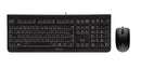 CHERRY DC 2000 clavier Souris incluse Universel USB AZERTY Belge Noir