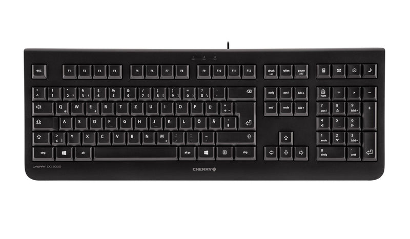 CHERRY DC 2000 clavier Souris incluse Universel USB AZERTY Belge Noir