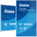 iiyama LH5581UHSG-1AG Digital Signage Display, 54,6" (138,7 cm) plat paneel, Wi-Fi, 500 cd/m², 4K Ultra HD, wit, ingebouwde Android-processor, 24/7