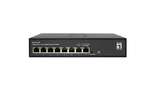 LevelOne GES-2208 Managed L2 Gigabit Ethernet (10/100/1000) Network Switch, Black