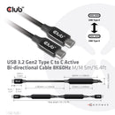 CLUB3D CAC-1535 câble USB USB 3.2 Gen 2 (3.1 Gen 2) 5 m USB C Noir