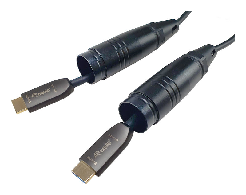 Equip 119423 HDMI 2.1 Active Optical Shielded Cable, 100m, 8K/60Hz, 4K/120Hz, 48Gbps