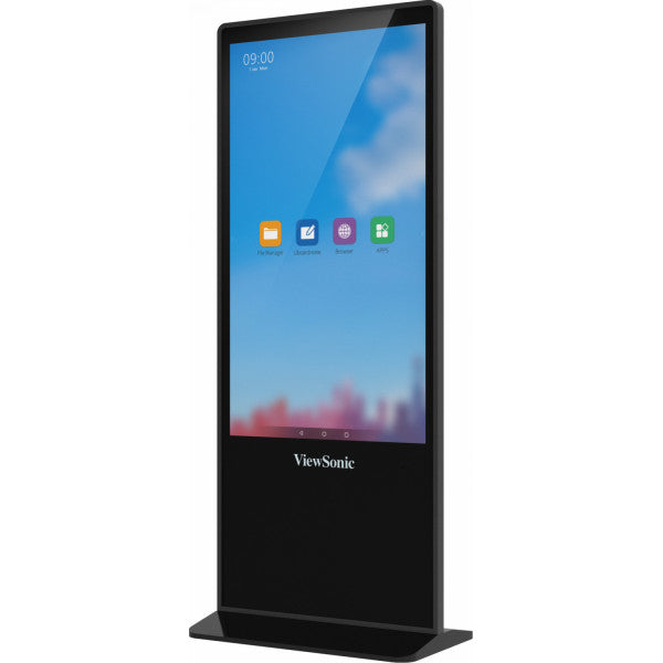Viewsonic EP5542T Écran d'affichage dynamique Conception Totem 139,7 cm (55") LED 450 cd/m² 4K Ultra HD Noir Écran tactile Android 8.0