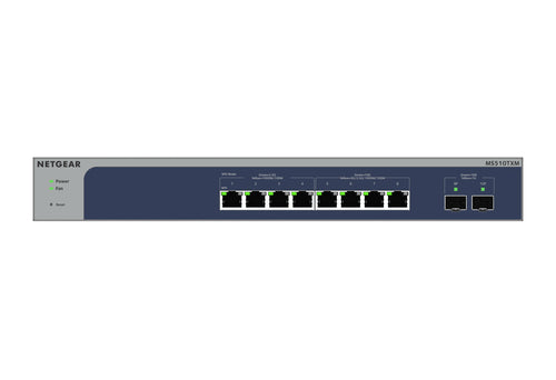 NETGEAR 8-Port Multi-Gigabit/10G Ethernet Smart Switch with 2 SFP+ Ports (MS510TXM) Managed L2+ 10G Ethernet (100/1000/10000) Gray