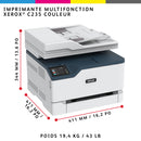 Xerox C235 A4 draadloos kopiëren/printen/scannen/fax, 22 ppm, PS3 PCL5e/6, automatische documentinvoer, 2 laden, totaal 251 vel
