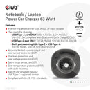 CLUB3D CAC-1922 chargeur d'appareils mobiles Ordinateur portable Noir Allume-cigare Auto