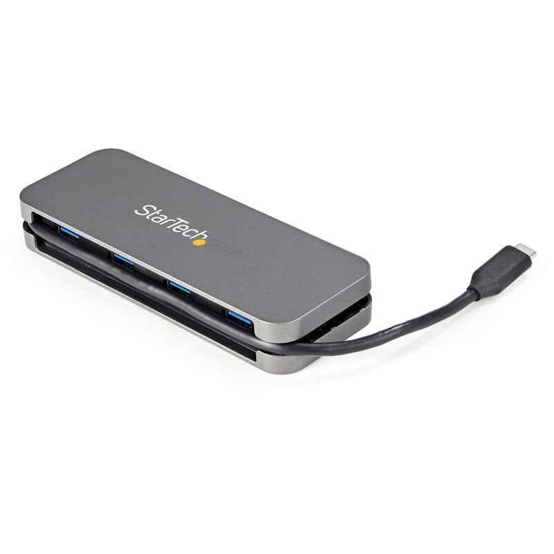 StarTech.com Hub USB-C 4 Ports - 4x USB-A - Hub USB 3.0 Type-C 5Gbps (USB 3.2 Gen 1) - Alimenté par Bus - Adaptateur Hub USB-C vers USB-A Portable - Câble 28.5cm/Rangement Intégré