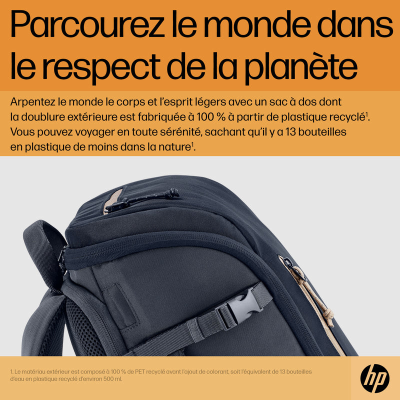 HP Sac à dos pour ordinateur portable Travel 25 litres 15,6 pouces (bleu)