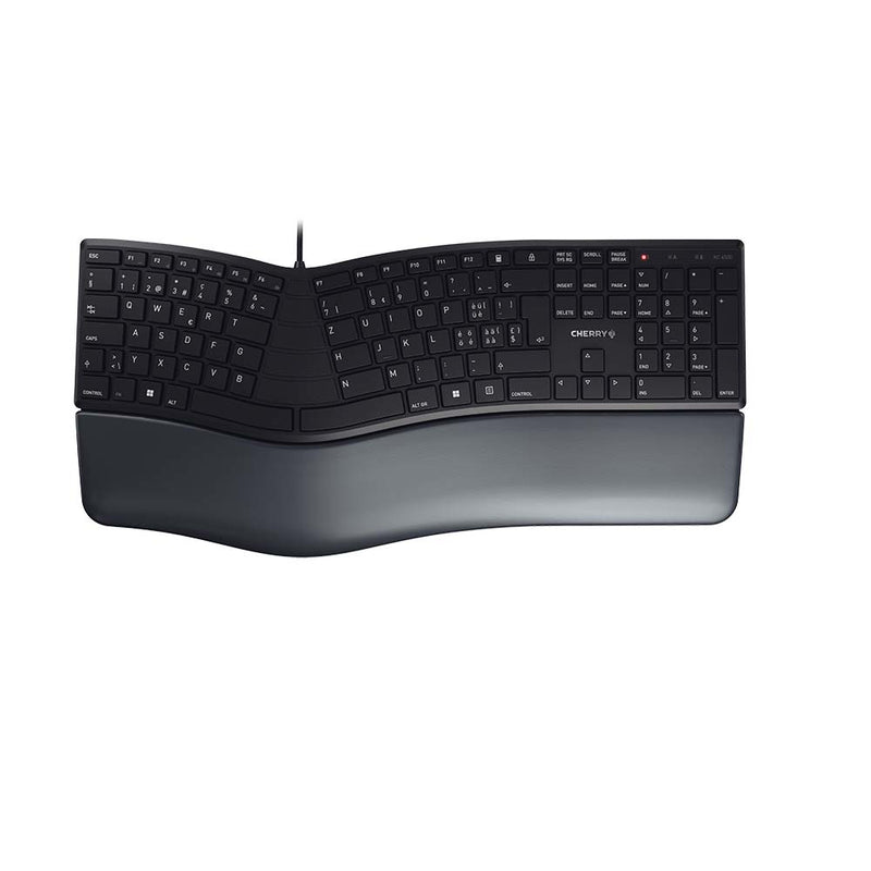CHERRY KC 4500 ERGO clavier Bureau USB QWERTZ Suisse Noir