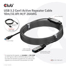 CLUB3D CAC-1405 câble USB USB 3.2 Gen 2 (3.1 Gen 2) 10 m USB A Noir