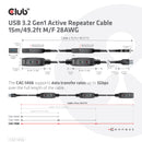 CLUB3D CAC-1406 câble USB USB 3.2 Gen 1 (3.1 Gen 1) 15 m USB A Noir