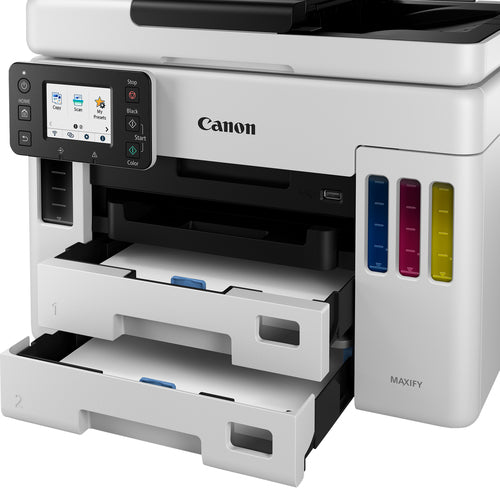 Canon MAXIFY Imprimante jet d'encre MegaTank multifonction rechargeable couleur sans fil GX7050