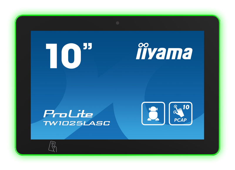iiyama TW1025LASC-B1PNR 25,6 cm (10,1") vergaderruimtescherm, 1280 x 800 pixels LED, 802.11b, 802.11g, Wi-Fi 4 (802.11n), zwart plastic, Bluetooth