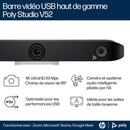 HP Poly Barre de visioconférence USB Poly Studio V52