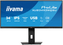 iiyama ProLite XUB3493WQSU-B6 86,4 cm (34") 3440 x 1440 pixels UltraWide Quad HD LED PC flatscreen monitor, zwart