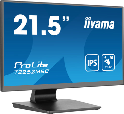 iiyama ProLite T2252MSC-B2 platte pc-monitor 54,6 cm (21.5") 1920 x 1080 Pixels Full HD LCD-touchscreen Zwart