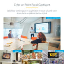 StarTech.com Support TV au Plafond - Support Universel pour Écran Unique avec Mât Court Télescopique Réglable - Inclinable/Pivotant - Support VESA pour Écrans 32"-75"