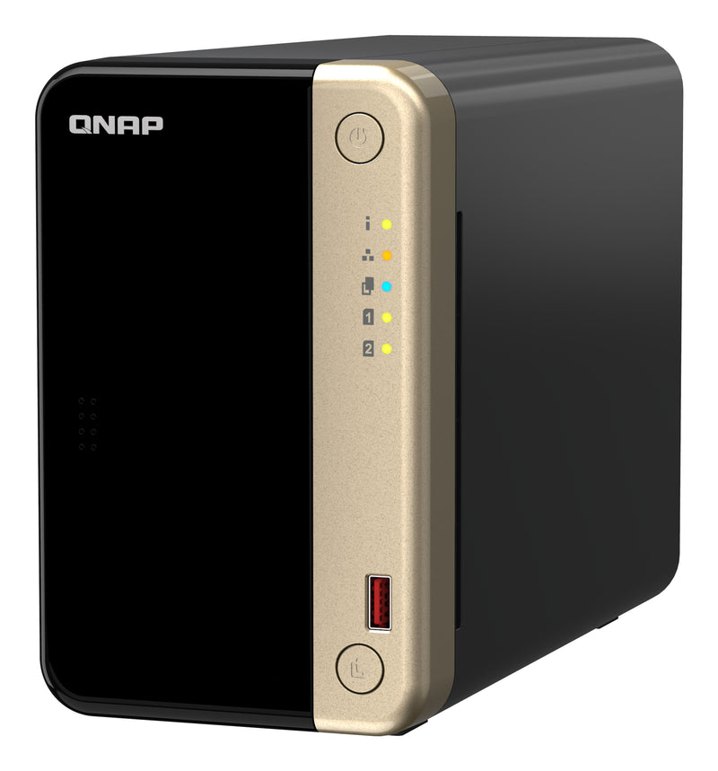 QNAP TS-264 NAS Tower Intel® Celeron® N5095 8 Go 0 To QNAP QTS Noir, Or