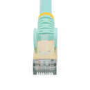 StarTech.com Cordon de raccordement CAT6a (1,5 m) sans crochet - Câble patch RJ45 - Turquoise