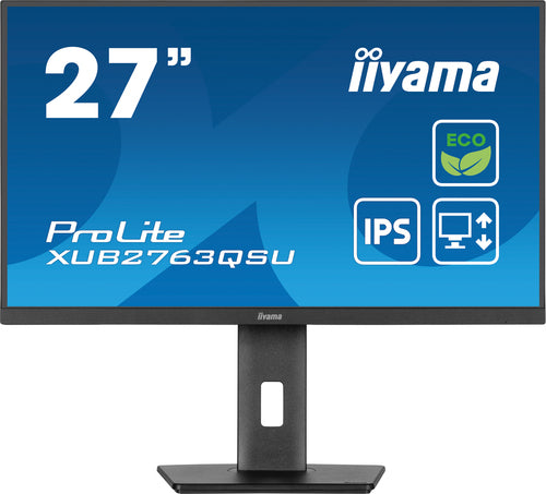 iiyama ProLite XUB2763QSU-B1 27" (68,6 cm) PC Flat Panel Monitor 2560 x 1440 Pixels Quad HD LED Zwart