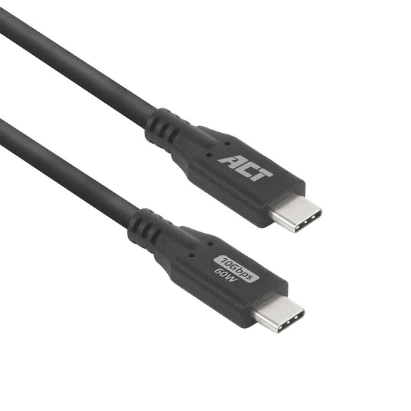 ACT Câble USB 3.0 10Gbps 60W USB Type-C, 1 mètre