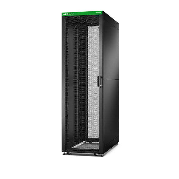 APC Baie EasyRack 600mm/42U/1000mm avec toit, panneau latéral, roulettes, noir