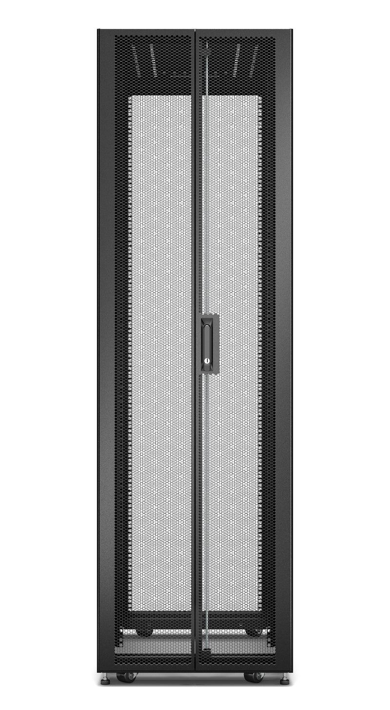 APC Baie EasyRack 600mm/42U/1000mm avec toit, panneau latéral, roulettes, noir