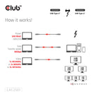 CLUB3D CAC-2501 Câble Thunderbolt 1 m 120 Gbit/s Noir