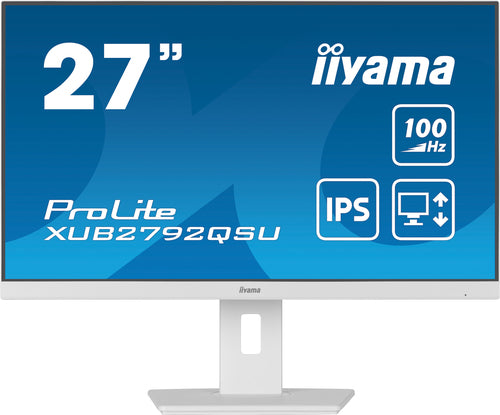 iiyama ProLite XUB2792QSU-W6 platte PC-monitor 68,6 cm (27") 2560 x 1440 pixels Quad HD LED Wit