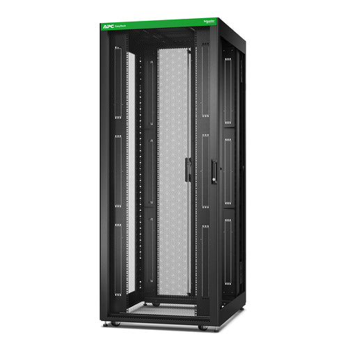 APC Baie EasyRack 800mm/42U/1000mm avec toit, sans panneau latéral, roulettes, noir