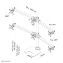 Neomounts FPMA-D700DD6 Support d'écran à poser 10-27"