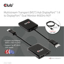CLUB3D CSV-7220 câble vidéo et adaptateur 1 m DisplayPort HDMI + DisplayPort Gris