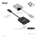 CLUB3D CSV-7220 câble vidéo et adaptateur 1 m DisplayPort HDMI + DisplayPort Gris